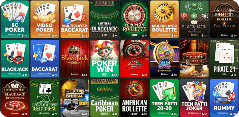 bc game casino table games providers india