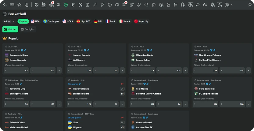 bc game casino sports betting basketball in english