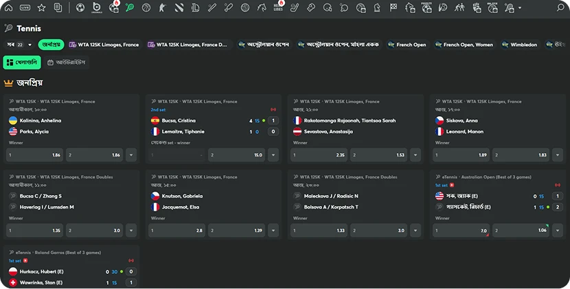 bc game casino sports betting tennis in bengali