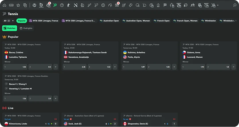 bc game casino sports betting tennis in english