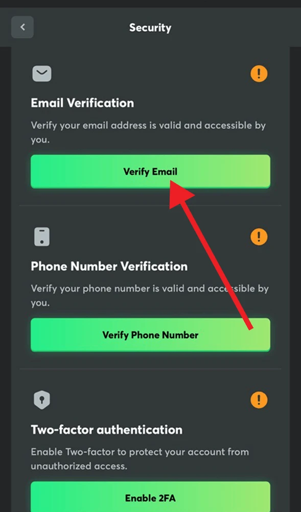 how to create and verify bc game account step 4